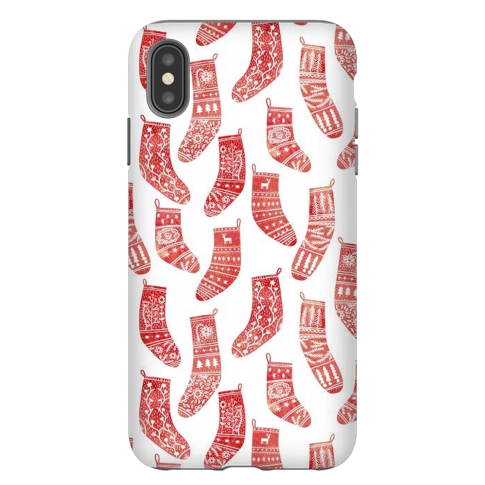 iPhone Xs Max StrongFit Nordic Winter Stockings by Nic Squirrell