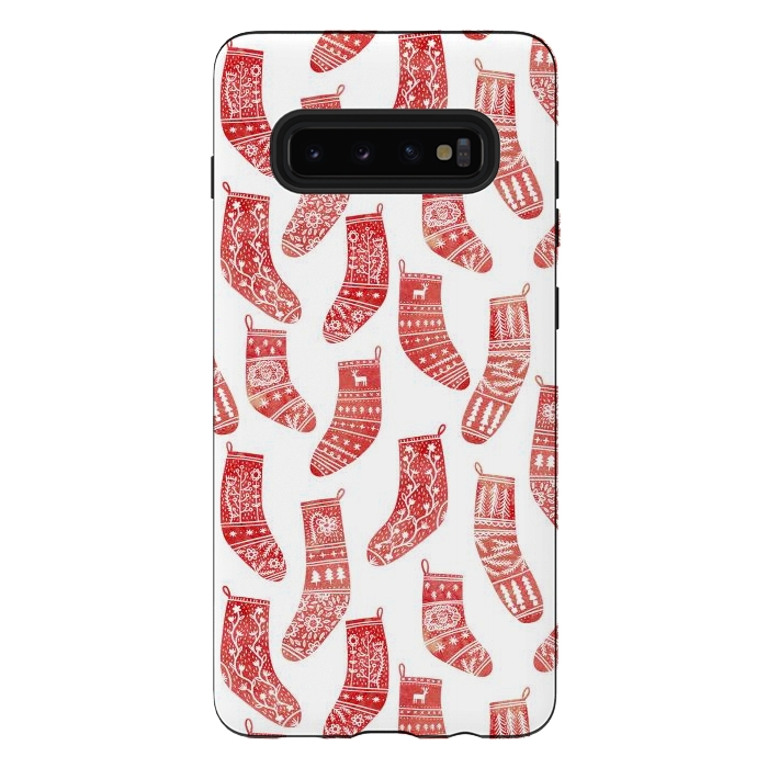 Galaxy S10 plus StrongFit Nordic Winter Stockings by Nic Squirrell