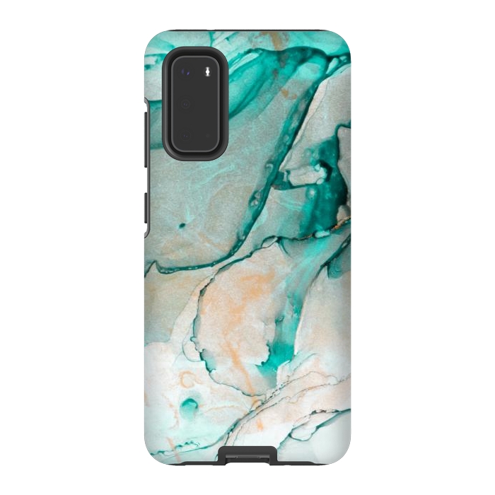Galaxy S20 StrongFit Tropical Green Marble by ArtsCase