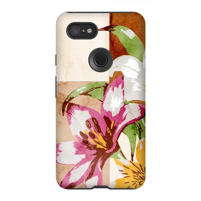 Pixel 3XL StrongFit Floral Insiration by Creativeaxle