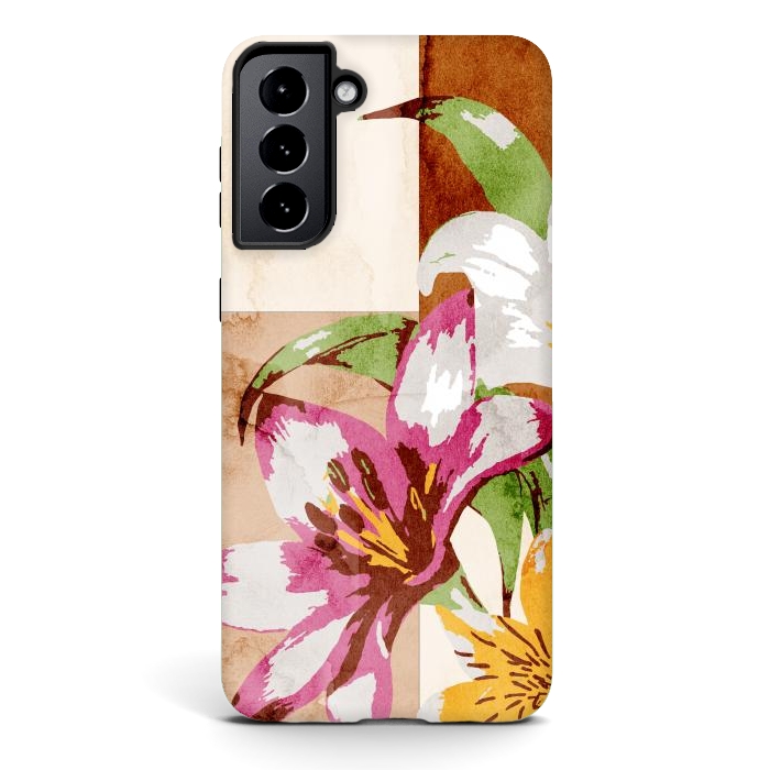 Galaxy S21 StrongFit Floral Insiration by Creativeaxle