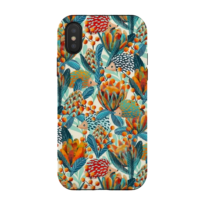 iPhone Xs / X StrongFit Hiding Hedgehogs by gingerlique
