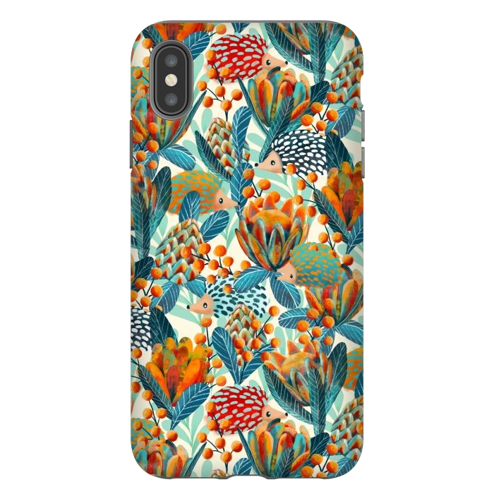 iPhone Xs Max StrongFit Hiding Hedgehogs by gingerlique
