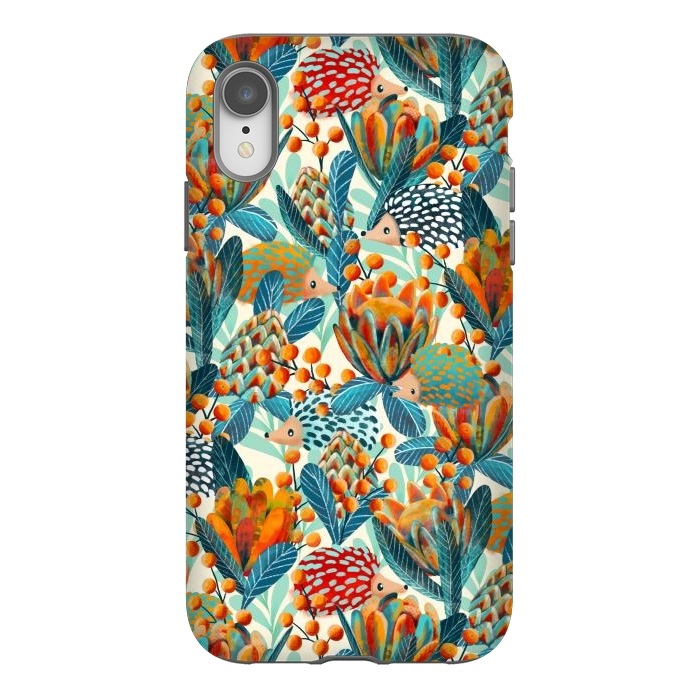 iPhone Xr StrongFit Hiding Hedgehogs by gingerlique