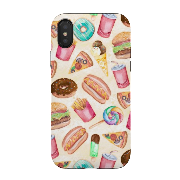 iPhone Xs / X StrongFit Junk Food by gingerlique