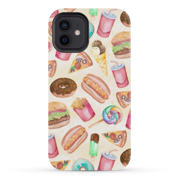 iPhone 12 mini StrongFit Junk Food by gingerlique