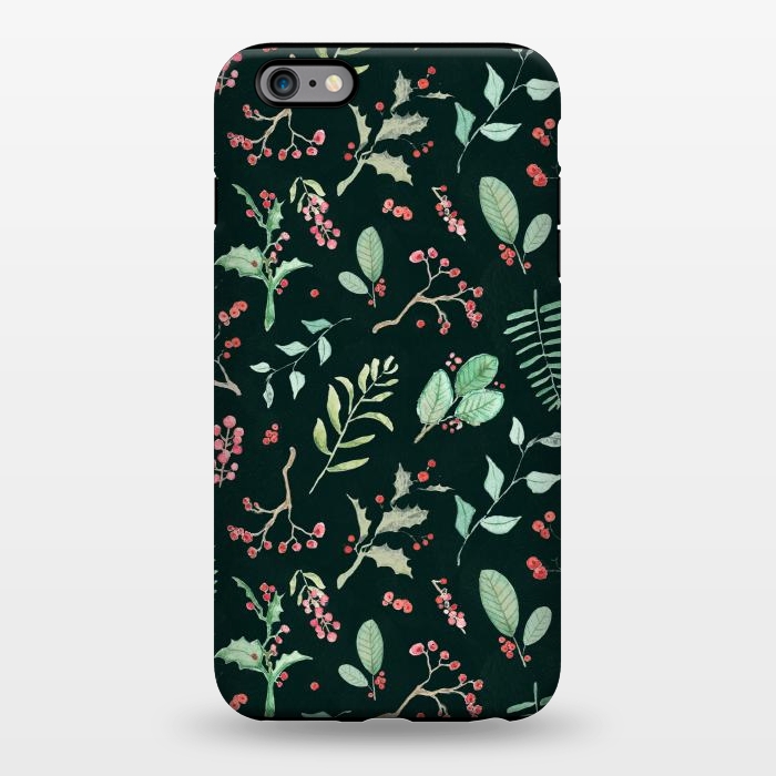 iPhone 6/6s plus StrongFit Berries and winter foliage - Christmas pattern by Oana 