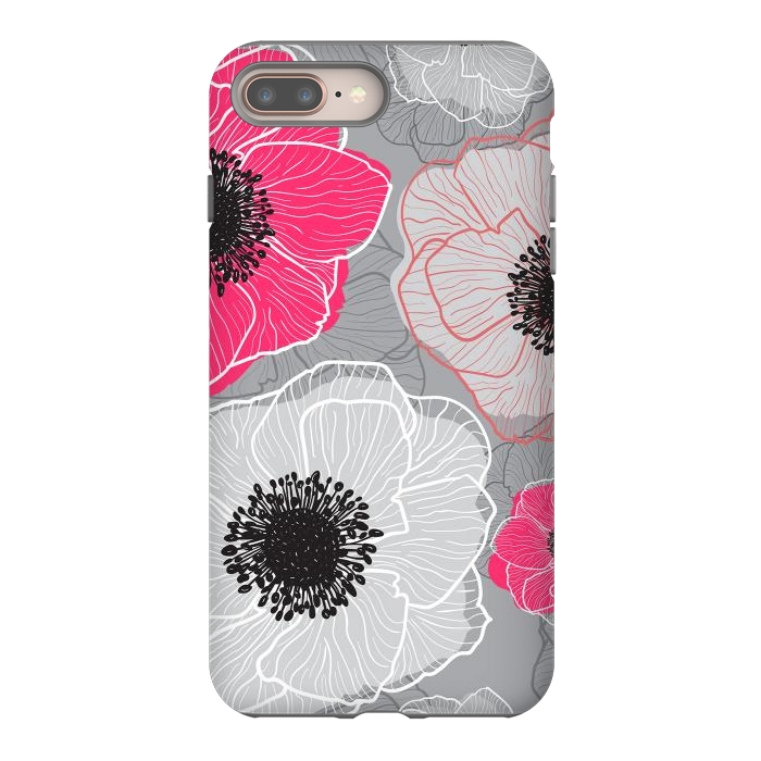 iPhone 7 plus StrongFit Colorful Anemones Wildflower G603 by Medusa GraphicArt