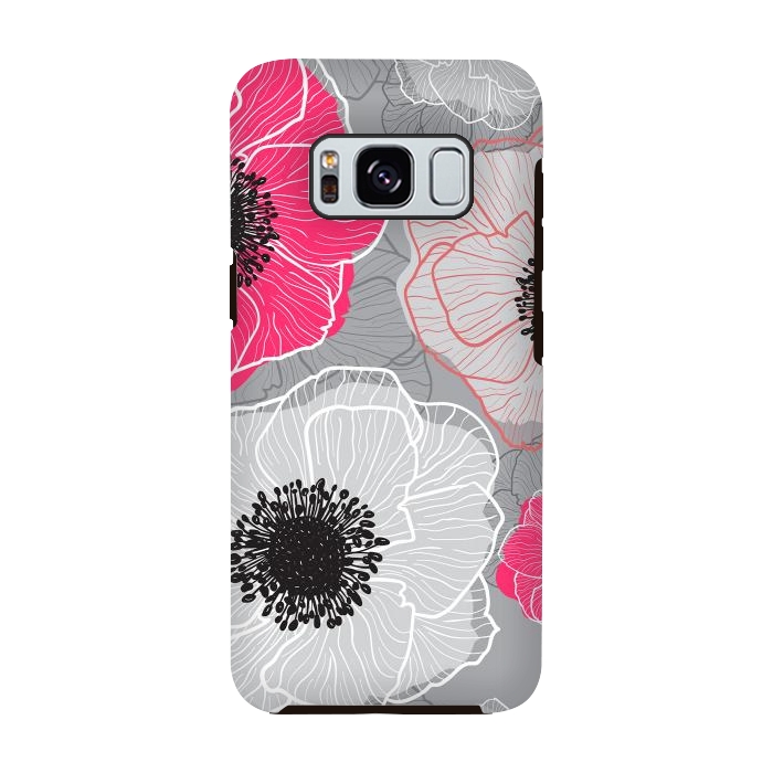 Galaxy S8 StrongFit Colorful Anemones Wildflower G603 by Medusa GraphicArt