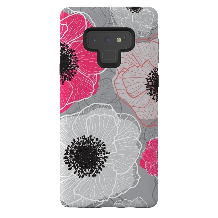 Galaxy Note 9 StrongFit Colorful Anemones Wildflower G603 by Medusa GraphicArt
