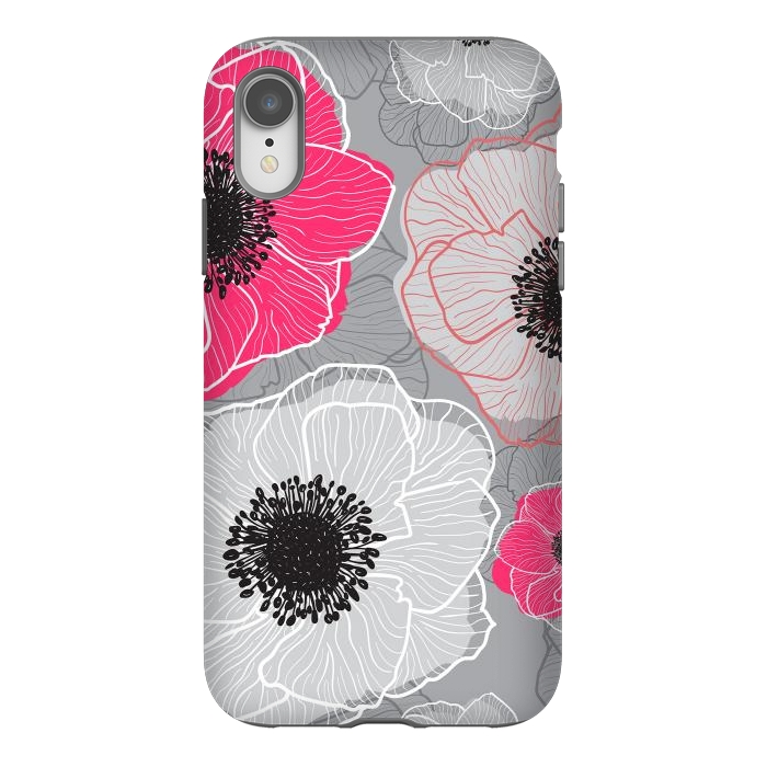 iPhone Xr StrongFit Colorful Anemones Wildflower G603 by Medusa GraphicArt