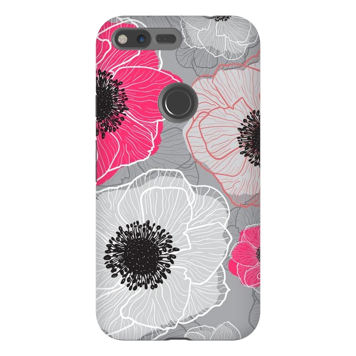 Pixel XL StrongFit Colorful Anemones Wildflower G603 by Medusa GraphicArt