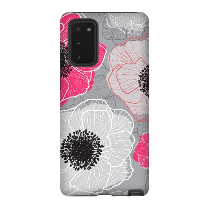 Galaxy Note 20 StrongFit Colorful Anemones Wildflower G603 by Medusa GraphicArt