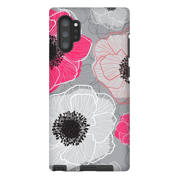 Galaxy Note 10 plus StrongFit Colorful Anemones Wildflower G603 by Medusa GraphicArt
