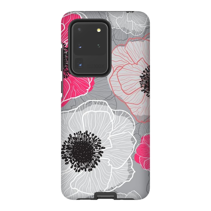 Galaxy S20 Ultra StrongFit Colorful Anemones Wildflower G603 by Medusa GraphicArt