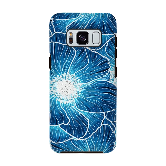Galaxy S8 StrongFit Blue Anemones Wildflower G605 by Medusa GraphicArt