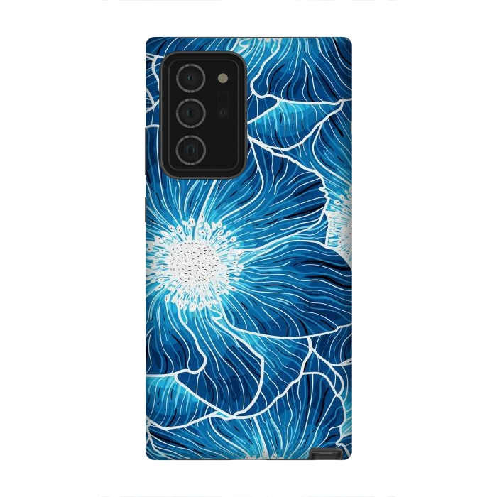 Galaxy Note 20 Ultra StrongFit Blue Anemones Wildflower G605 by Medusa GraphicArt