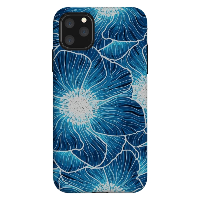 iPhone 11 Pro Max StrongFit Blue Anemones Wildflower G605 by Medusa GraphicArt