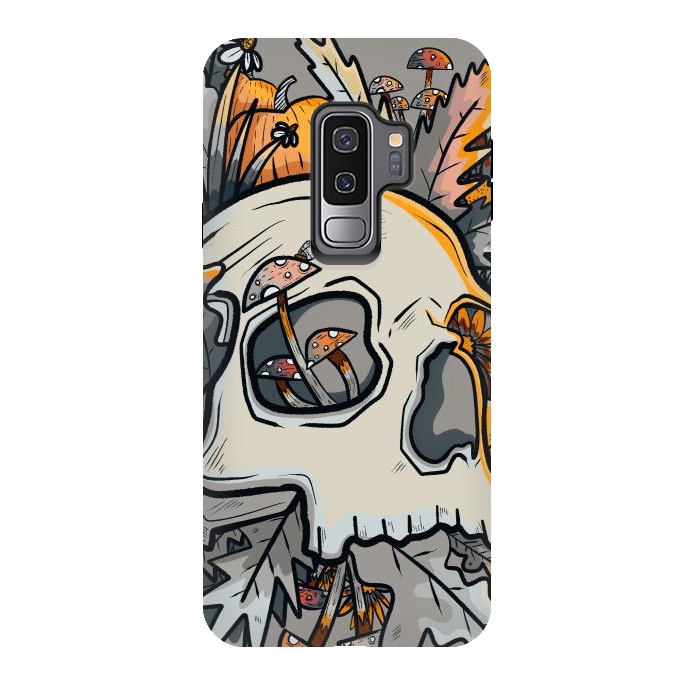Galaxy S9 plus StrongFit The mushrooms and skull by Steve Wade (Swade)