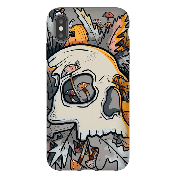 iPhone Xs Max StrongFit The mushrooms and skull by Steve Wade (Swade)