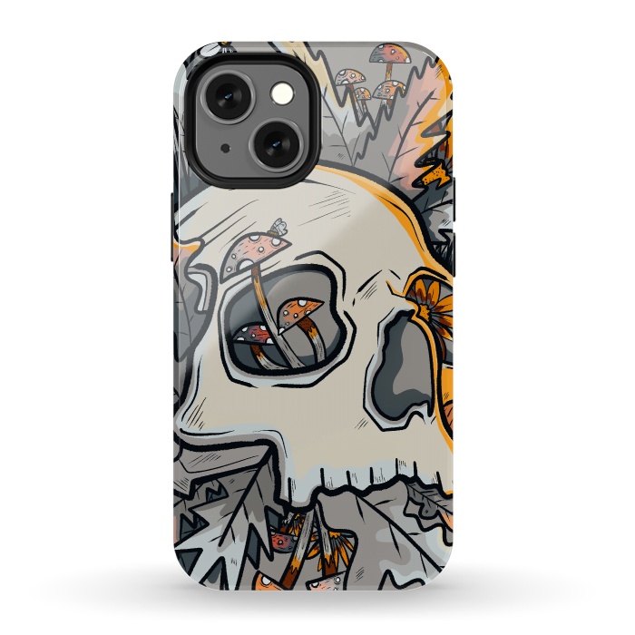 iPhone 13 mini StrongFit The mushrooms and skull by Steve Wade (Swade)