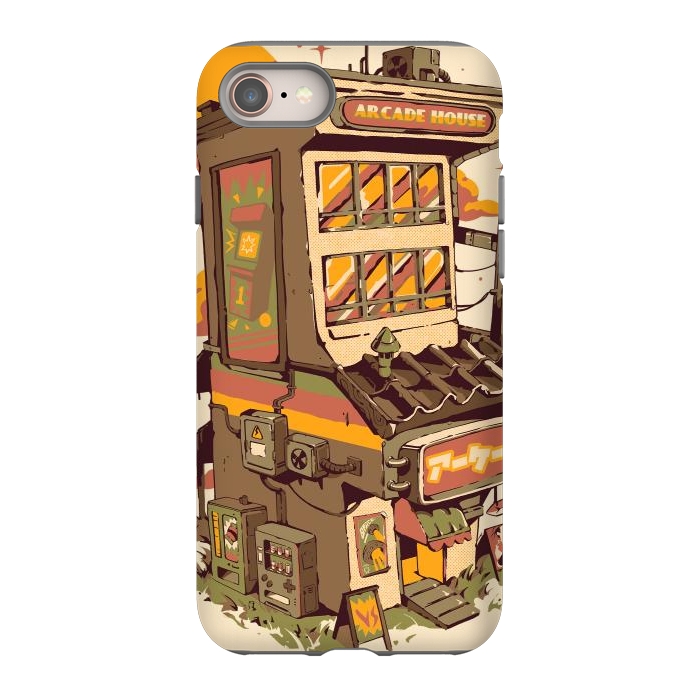 iPhone SE StrongFit Arcade House by Ilustrata