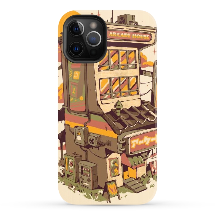 iPhone 12 Pro StrongFit Arcade House by Ilustrata