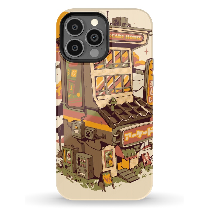 iPhone 13 Pro Max StrongFit Arcade House by Ilustrata