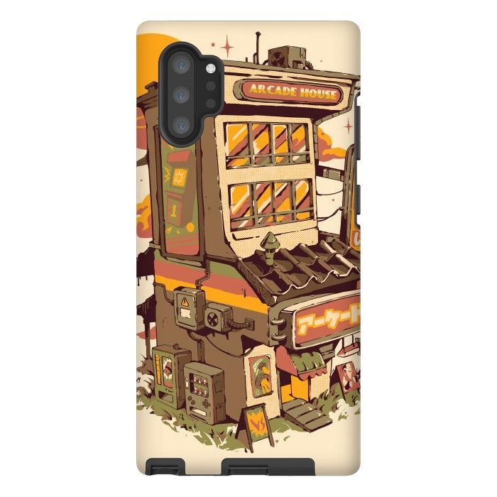Galaxy Note 10 plus StrongFit Arcade House by Ilustrata