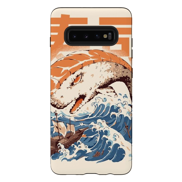Galaxy S10 plus StrongFit Moby Sushi by Ilustrata