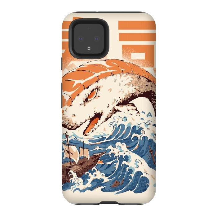 Pixel 4 StrongFit Moby Sushi by Ilustrata