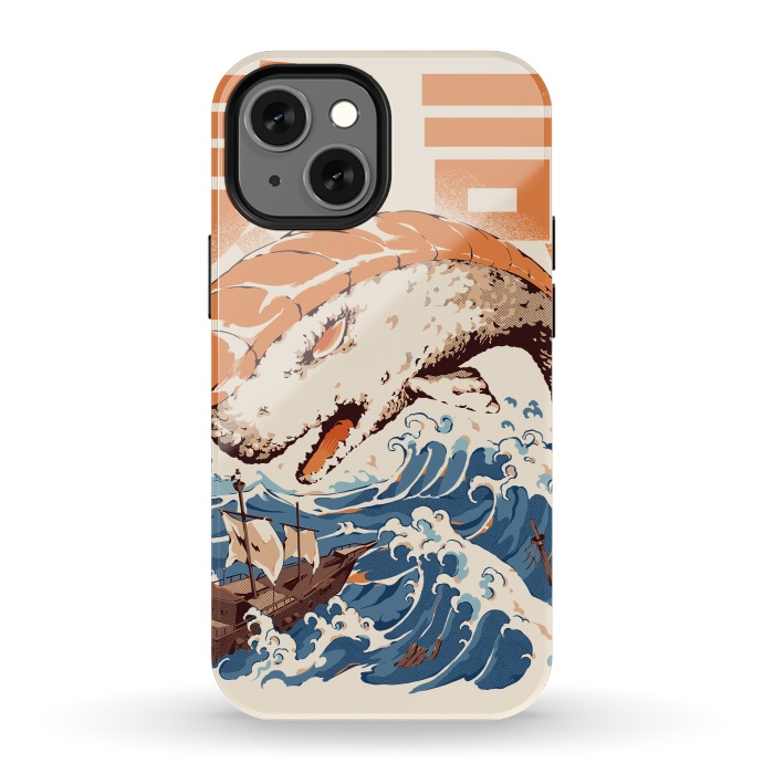 iPhone 13 mini StrongFit Moby Sushi by Ilustrata