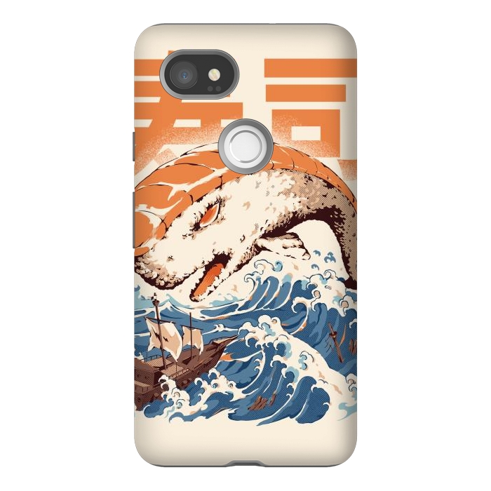 Pixel 2XL StrongFit Moby Sushi by Ilustrata