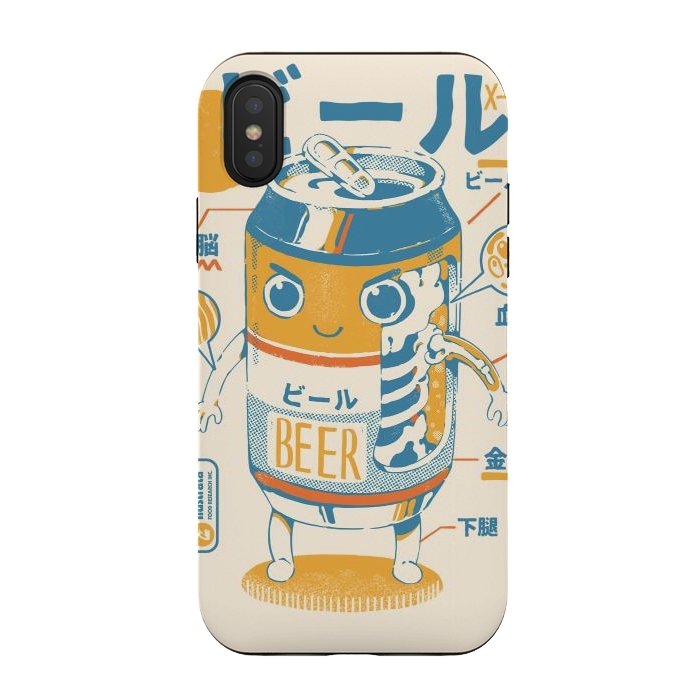 iPhone Xs / X StrongFit Beer Can X-Ray by Ilustrata