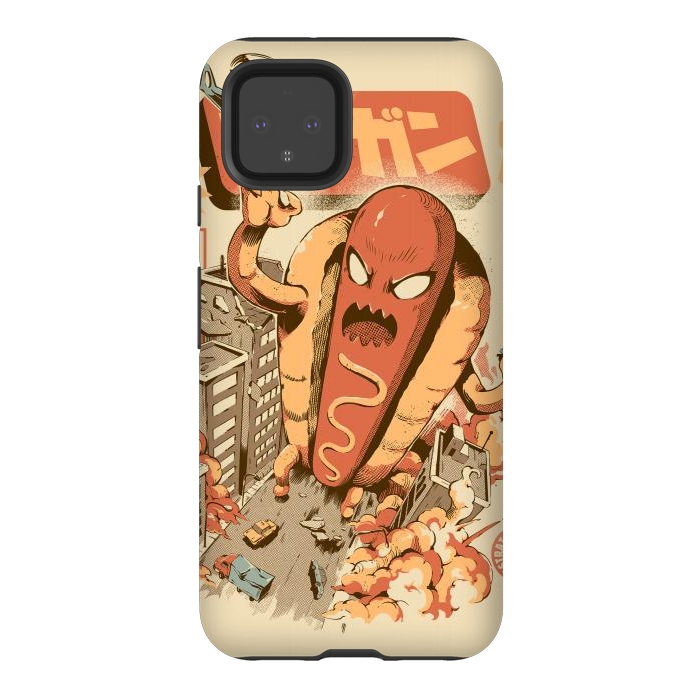 Pixel 4 StrongFit Great Hot Dog by Ilustrata