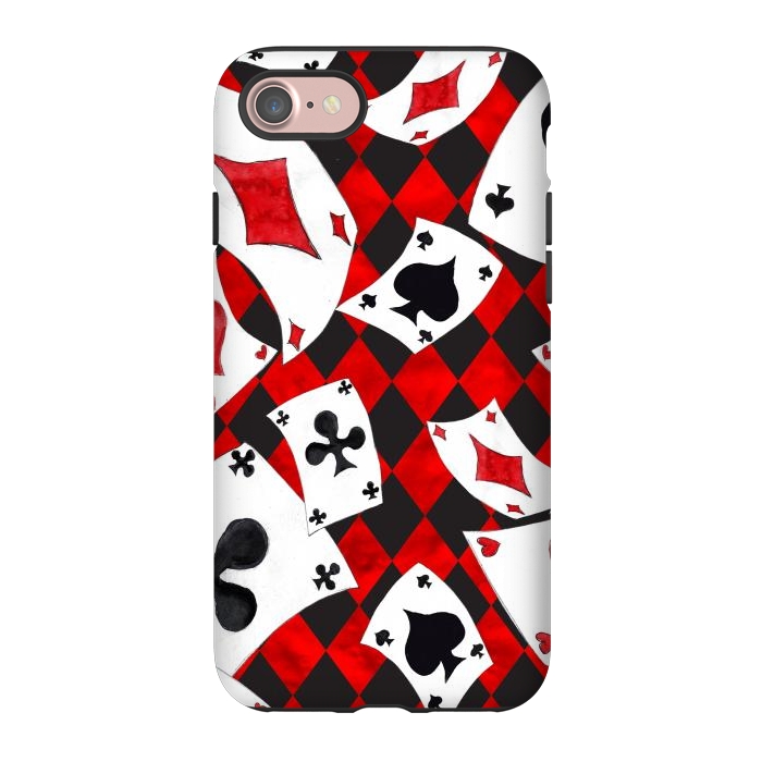 iPhone 7 StrongFit alice-playing cards by haroulita