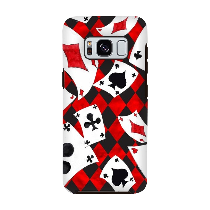 Galaxy S8 StrongFit alice-playing cards by haroulita