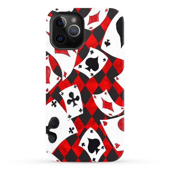 iPhone 12 Pro Max StrongFit alice-playing cards by haroulita