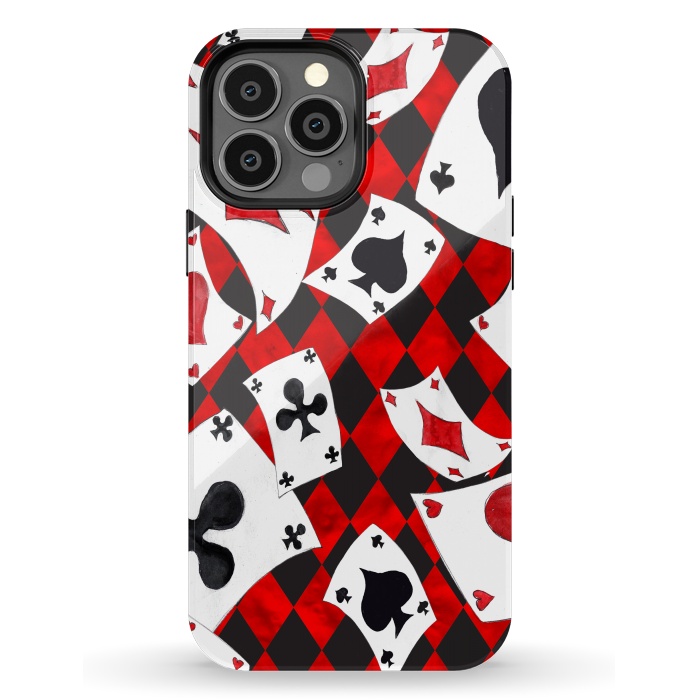 iPhone 13 Pro Max StrongFit alice-playing cards by haroulita