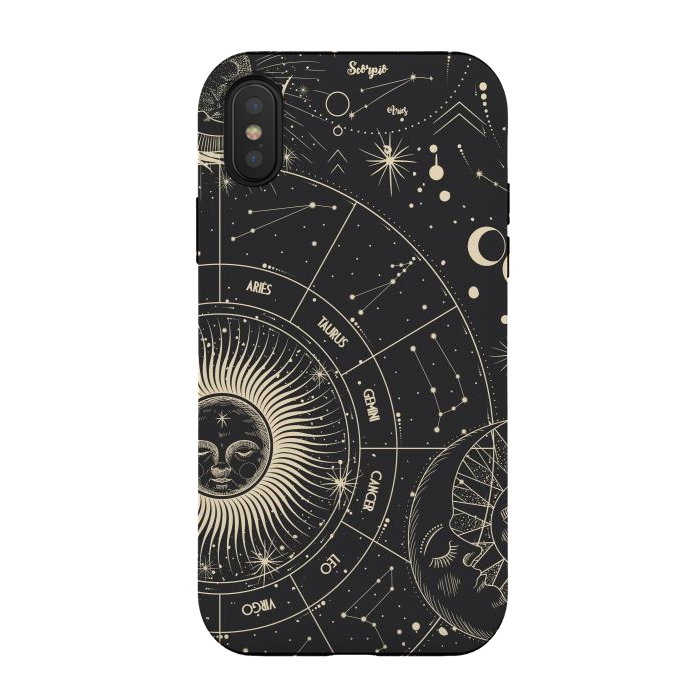 iPhone Xs / X StrongFit celestial moon and sun by haroulita