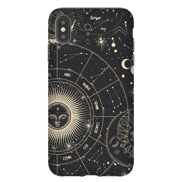 iPhone Xs Max StrongFit celestial moon and sun by haroulita