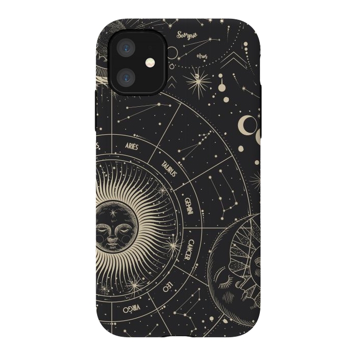 iPhone 11 StrongFit celestial moon and sun by haroulita