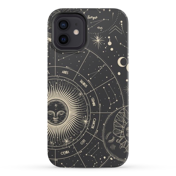 iPhone 12 mini StrongFit celestial moon and sun by haroulita