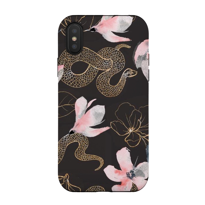 iPhone Xs / X StrongFit gold snake by haroulita