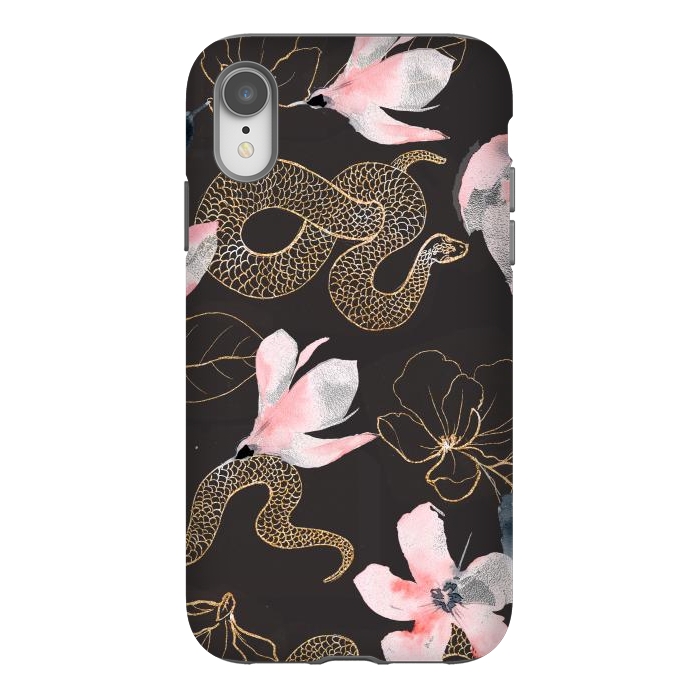 iPhone Xr StrongFit gold snake by haroulita
