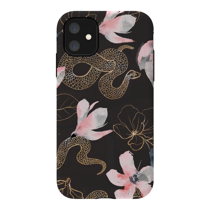 iPhone 11 StrongFit gold snake by haroulita
