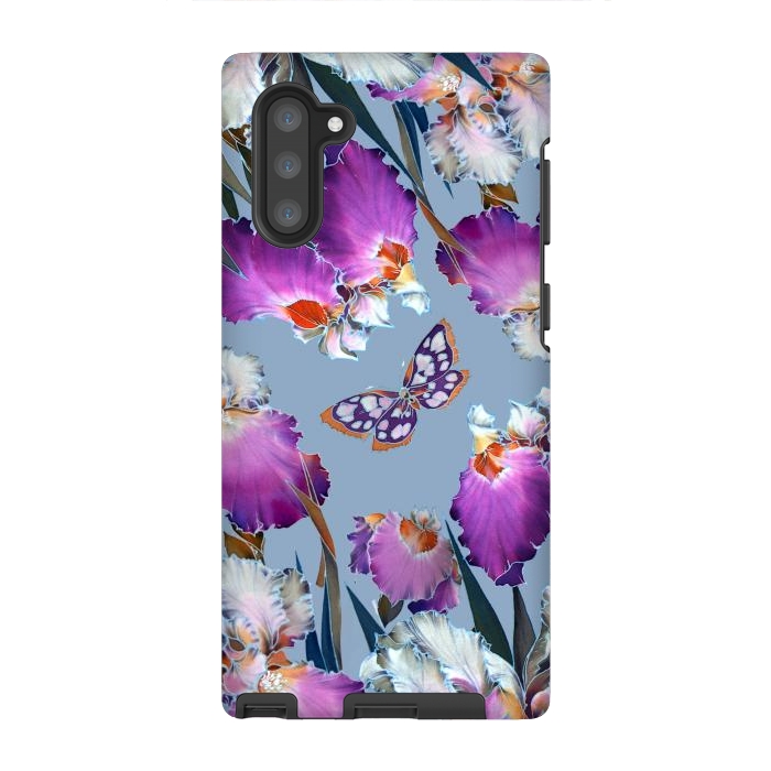 Galaxy Note 10 StrongFit purple lilac flowers by haroulita