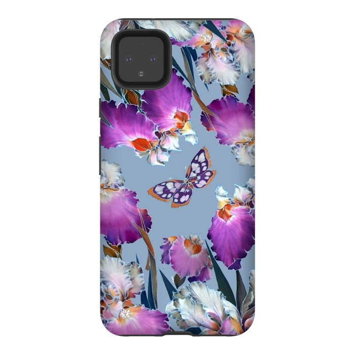 Pixel 4XL StrongFit purple lilac flowers by haroulita