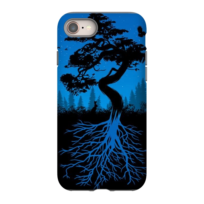 iPhone SE StrongFit Bonsai roots at night by Alberto