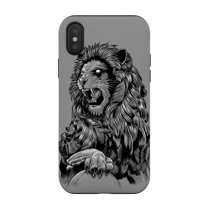 iPhone Xs / X StrongFit Statue lion by Alberto